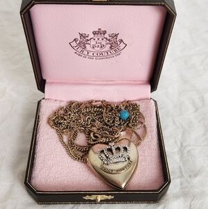 Juicy Couture Heart Locket Necklace Rare Vtg